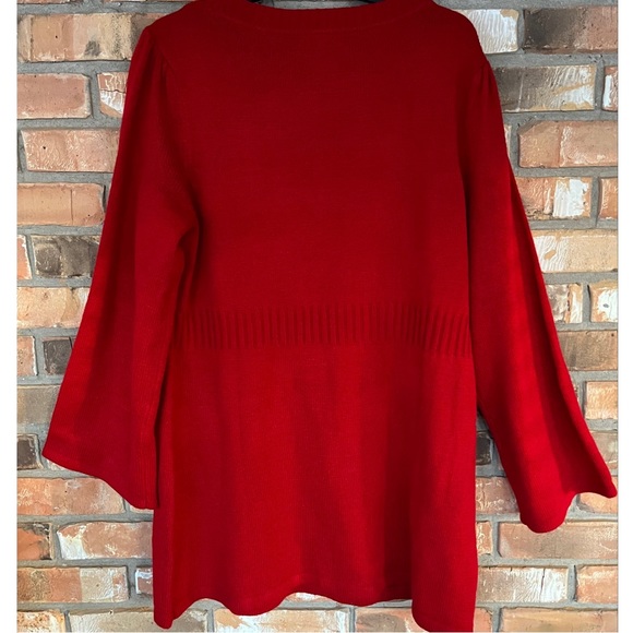 Style & Co Women’s Scoop Neck Red Sweater Size 1X - Picture 2 of 6